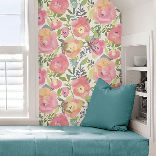 NuWallpaper Peachy Keen Pink Peel & Stick Wallpaper